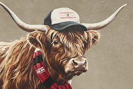 Drenthe Icon - schottischer Highlander mit Provinzlogo von Emiel de Lange