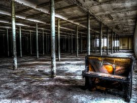 Abandoned Factory Germany HDR Piano by Natasja Martijn