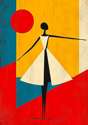 Bauhaus Danser Kleurrijk Rood Geel