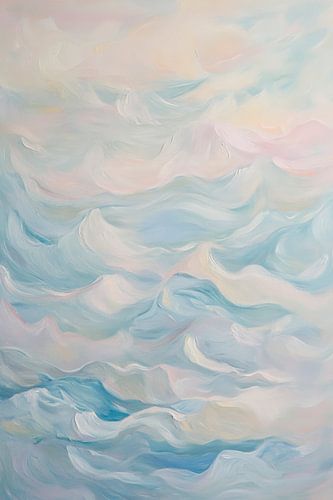 Des vagues abstraites aux couleurs douces