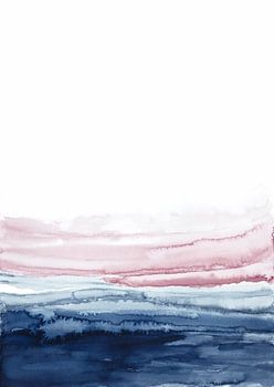 Aquarell rosa blau