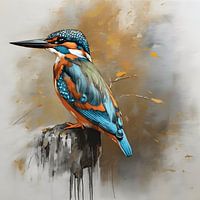 Schilderij ijsvogel