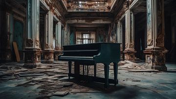 Le piano abandonné sur Claudia Rotermund