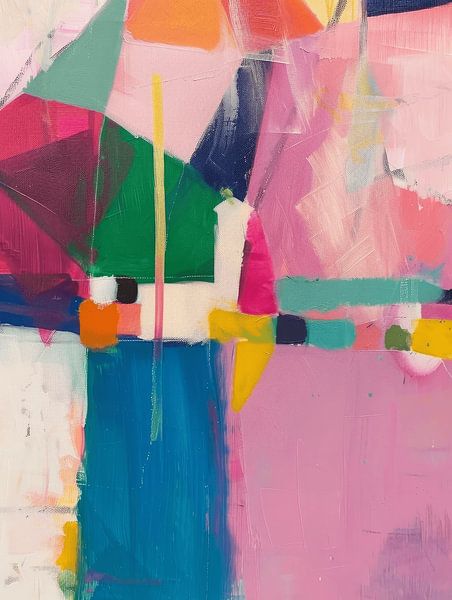 Super kleurrijk modern en abstract van Studio Allee