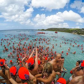 Nieuwjaarsduik UNOX Curaçao van Jarrik Bijsterbosch