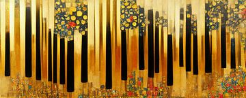 Piano keys in the style of Gustav Klimt by Whale & Sons.