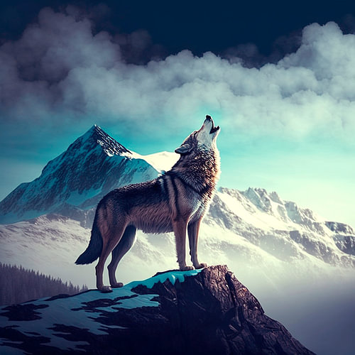 Wolf in the mountains