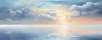 Sonnenaufgang Seelandschaft | Sonnenaufgang Gemälde