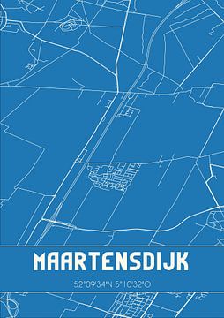 Blaupause | Karte | Maartensdijk (Utrecht) von Rezona