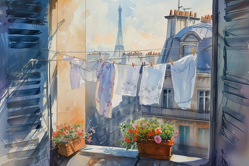 Laundry in Paris by Uncoloredx12