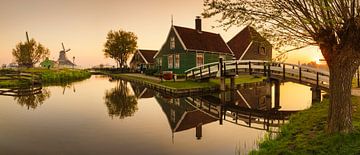 Openluchtmuseum Zaanse Schans bij zonsopgang, Nederland van Markus Lange