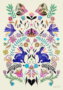 Kleurrijke Volkskunst Illustratie van Baroo Bloom