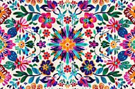 Colourful traditional floral pattern with leaves by Imperial Art House thumbnail