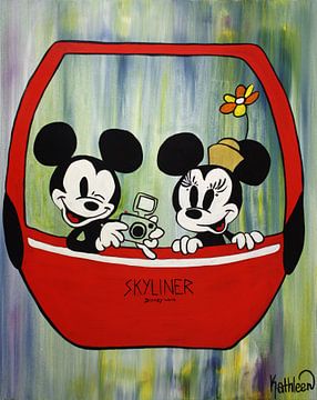Mickey und Minnie Maus Skyliner von Kathleen Artist Fine Art