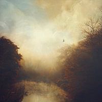 Herfstsfeer bij de rivier