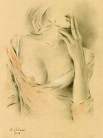Sensual lips - Woman in Lingerie