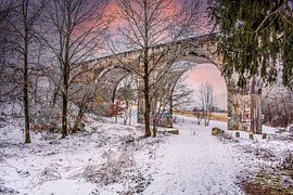 DE - Baden-Württemberg : Evening atmosphere at the viaduct Laupheim by Photoart-Naegele