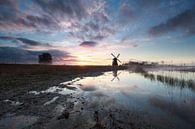 charming sunrise behind Dutch windmill van Olha Rohulya thumbnail