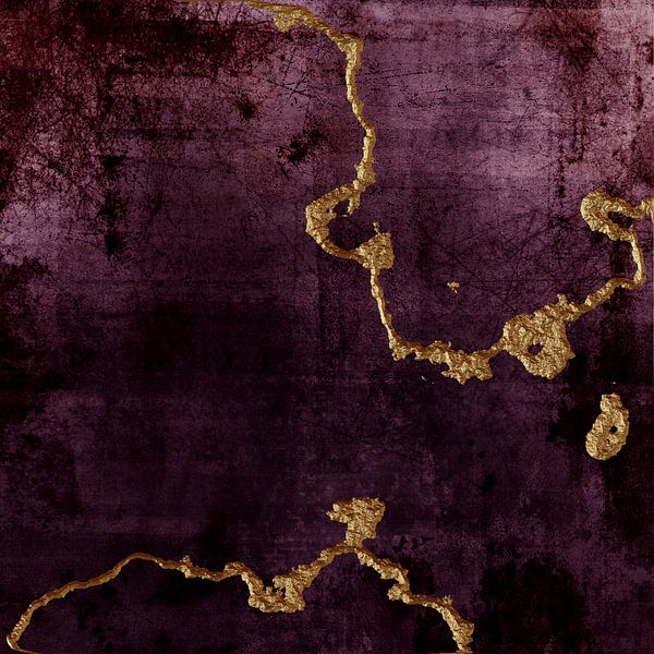Gold Bordeaux I by beangrphx Illustration and paintings