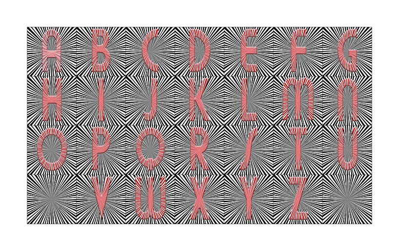 Alphabet No.16 Design "Rays" by L.A.B.