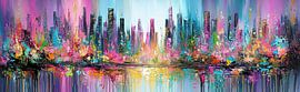 City von Abstraktes Gemälde