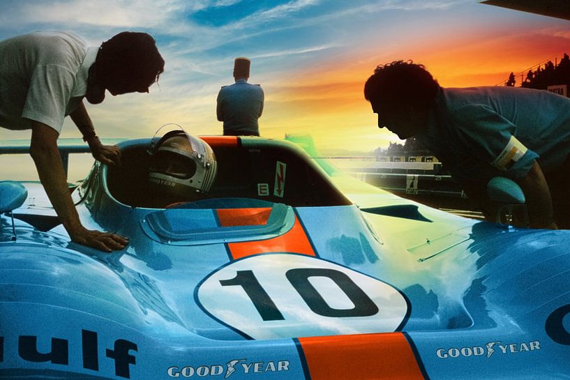 Voiture de course Gulf Cosworth, 24 heures du Mans 1975 par Timeview Vintage Images
