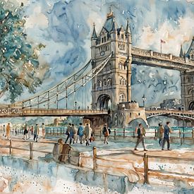 Londen aan de Theems – Een Dag bij de Tower Bridge van Retrotimes