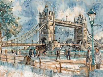 Londen aan de Theems – Een Dag bij de Tower Bridge van Retrotimes
