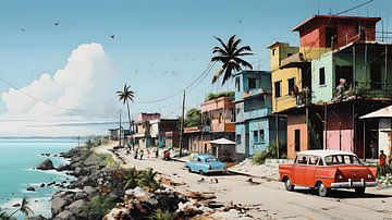 Sfeervol tafereel in een Caribisch gebied van PixelPrestige
