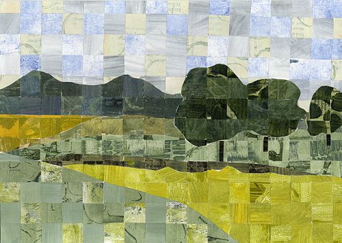 Inherited Landscape: Paper Patchwork Collage