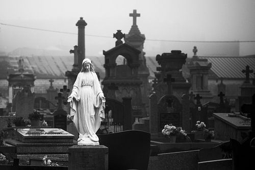 Begraafplaats in Stavelot (Ardennen, België)