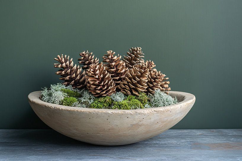 Natural decoration with pine cones by Imperial Art House