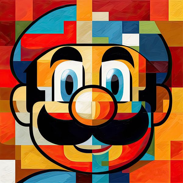 Abstract Mario by Imagine on canvas, poster, wallpaper and more
