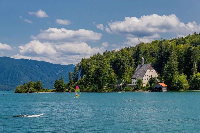 Beautiful lake landscape at the Walchensee by Oliver Hlavaty