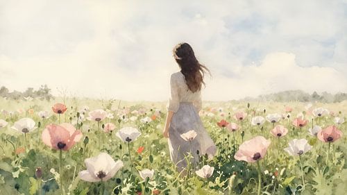 A quiet walk through the blossoms