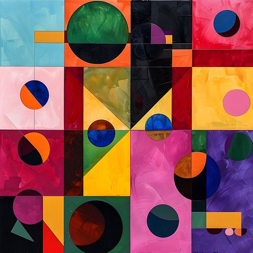 Geometrisch abstract cirkels en lijnen