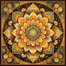 Floral mandala inspired by Art Nouveau by Claudia Gründler