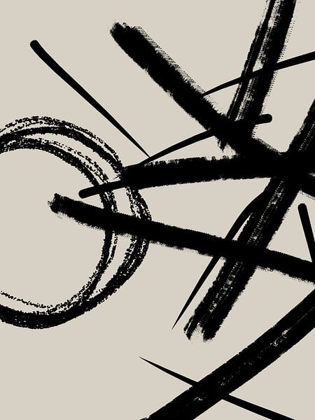 Abstract and modern artwork with lines and circles by Imaginative