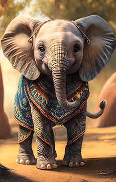 Cute African Elephant sur Mutschekiebchen