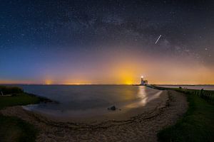 Galaxie au-dessus du cheval de Marken