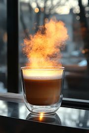 hot cup of coffee or tea by Egon Zitter