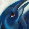 Blauer Rabe von Helia Tayebi Art