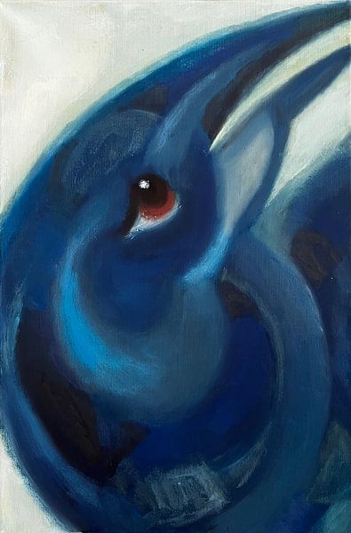 Corbeau bleu par Helia Tayebi Art