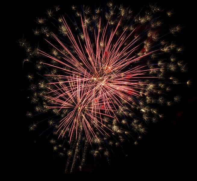 Abstract image of fireworks in the night sky by ManfredFotos