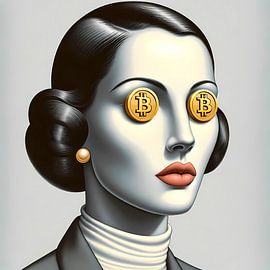 Surrealer Digitaler Blick: Eine Bitcoin-Vision