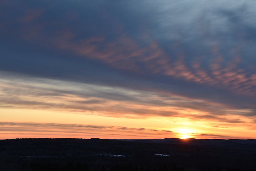 A sunrise on an autumn morning by Claude Laprise