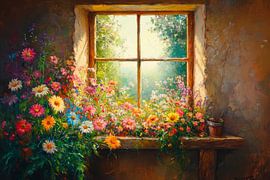 Flower window by Poster Art Shop