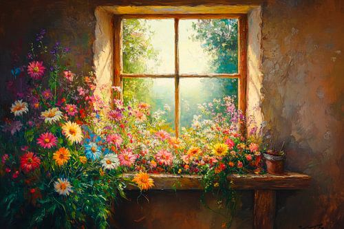 Bloemen venster