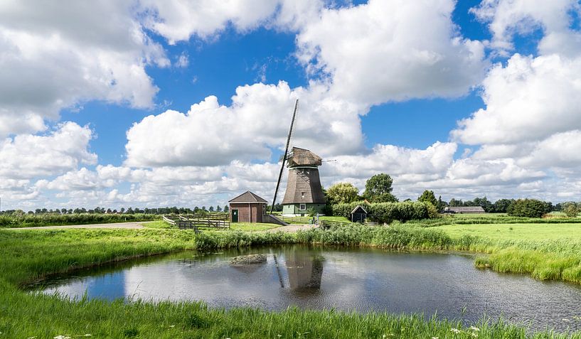 Molen in de berkmeerpolder von Willem Visser