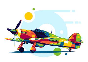 Hawker Hurricane in Pop Art van Lintang Wicaksono